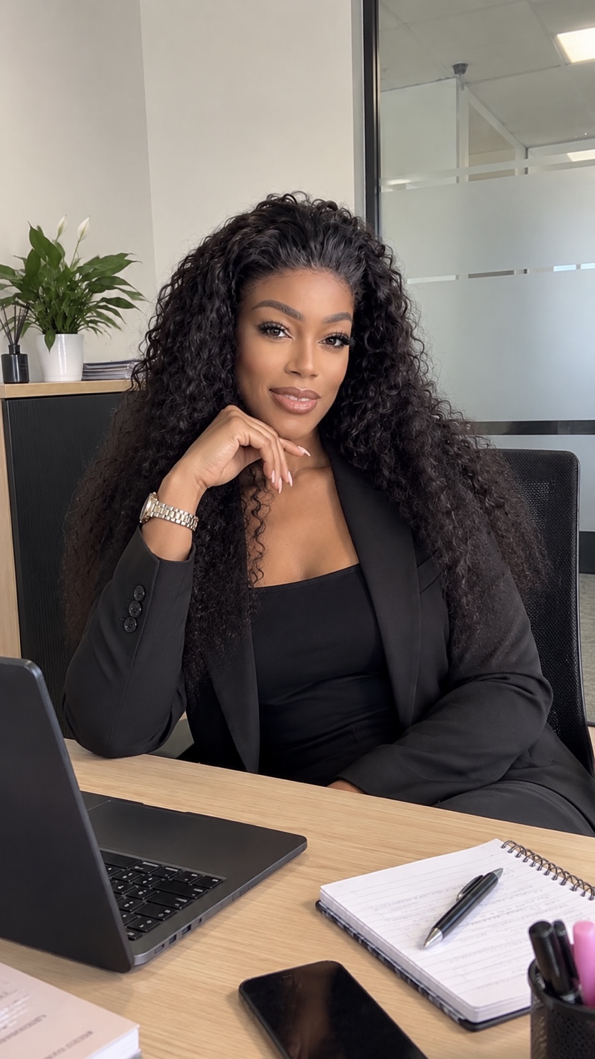 Edwige Mouaka à son bureau